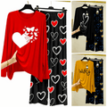 Pack of 3 Women’s Summer Loungewear Sets – Printed T-Shirts & Trousers Women's Summer Suit 884