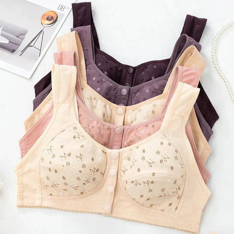 New Anti Sagging Front Open Cooling Cotton Bra