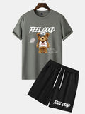 Mens Summer Shorts + T-Shirt Set - SS25 - Charcoal Black