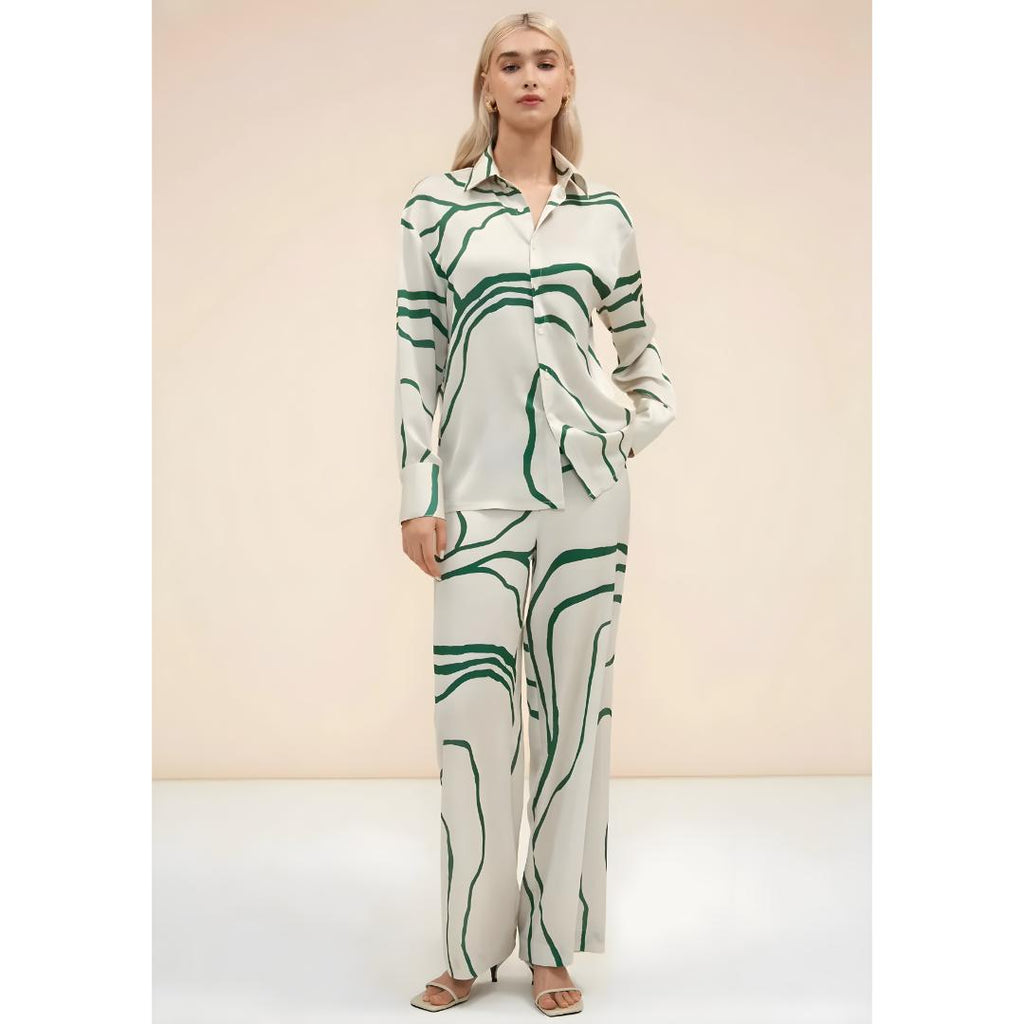 Buy 1 Get 1 Free - Chic Casual Floral Print Coord Two-Piece Set with Pants | Western Style Cotton Summer Suit 76391 (40% Off Super Summer Sale!