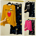 Pack of 3 Women’s Summer Loungewear Sets – Printed T-Shirts & Trousers Women's Summer Suit 899