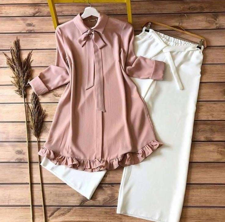 Chic Pack of 2 Women's Casual Summer Suit Set – Premium Stitched Kurti & Trousers | 50% Off Summer Sale | Item No. 986503