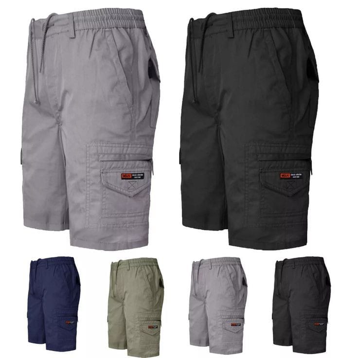 Pack of 4 Cotton Shorts for Men – Breathable Summer Wear with Elastic Waist & Drawstring | Multi-Color | 7627
