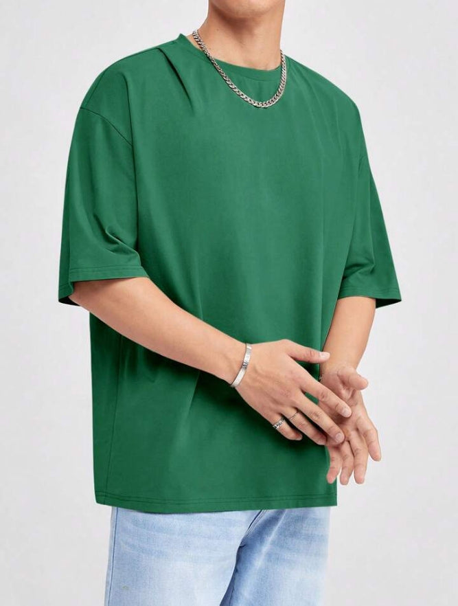 Men's Hypemode Loose Fit Solid Color Drop Shoulder.