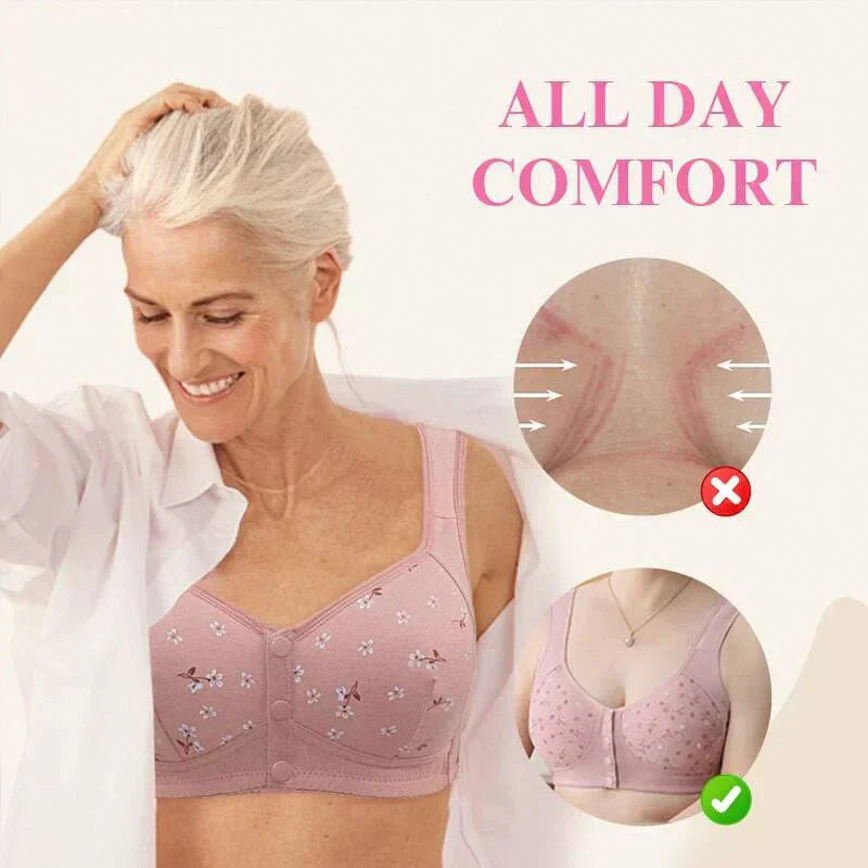 New Anti Sagging Front Open Cooling Cotton Bra