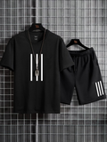 Mens Summer Shorts + T-Shirt Set - SS23 - Black Black
