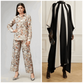 Buy 1 Get 1 Free - Chic Casual Floral Print Coord Two-Piece Set with Pants | Western Style Cotton Summer Suit 76388 (40% Off Super Summer Sale!